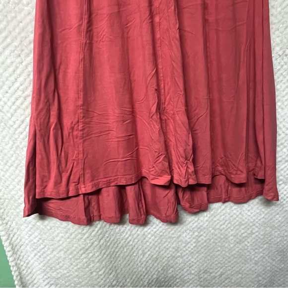 Raya Sun V-Neck Dress Flowy Fit Short Sleeve V Neck Coral Pink Small - Picture 5 of 7